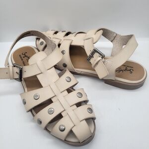 Seychelles Women's Gladiator Sandals Fisherman Cage Style Beige Size 7W Straps